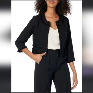 NWT Karl Lagerfeld Cropped Jacket in Black Size XL